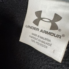 Under Armour Pullover Hoodie Mens Large Black Red Colorblock Embroidered Logo