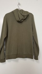 PUMA Men’s Green Full Zip Hooded Hoodie w/ Pockets Drawstring Logo Tape M