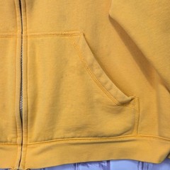 John Deere Equipment Hoodie Yellow Full Zip Embroidered Logo Distressed Mens XL