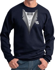 Buy Cool Shirts Tuxedo Sweatshirt White Flower Pullover Sweat Shirt