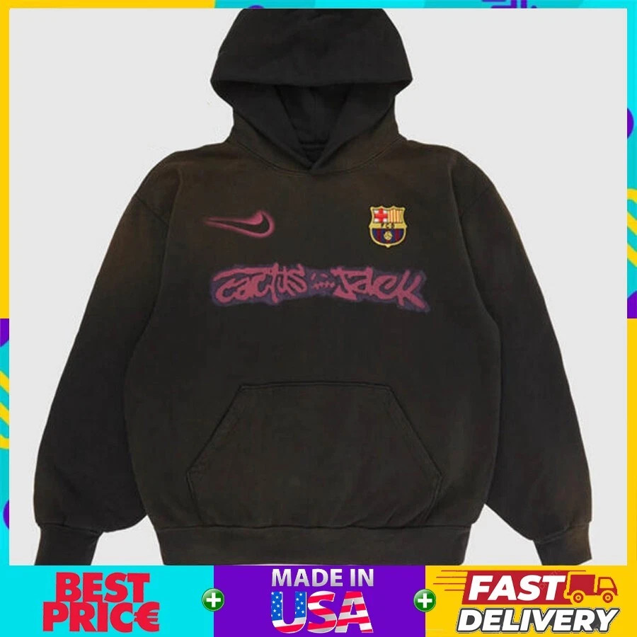 HOT SALE! Barcelona Cactus Jack 2025 Logo Pullover Unisex Hoodie HOT TREND