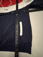 NWOT Unbranded Sweatshirt Hoodie Fleece Red White Navy Blue Men Size Large