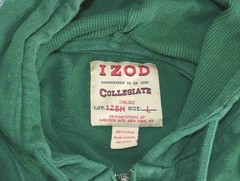Izod Collegiate Michigan State Spartans Green Zippered Hoodie Mens Size Large