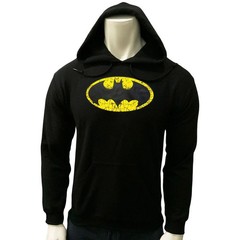 NWT BATMAN MARBLED CLASSIC LOGO COMIC MENS WINTER HOODIE SWEATSHIRT S M L XL