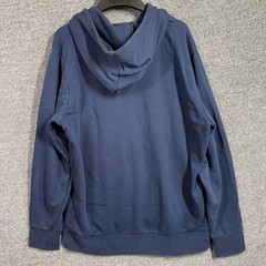 Adidas Hoodie Mens L Essentials Big Logo Navy Blue Fleece Pullover