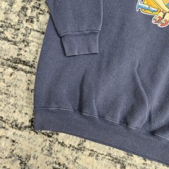 Vtg 90s Hook-Ups Skateboarding Nurse Graphic Sweatshirt Large Navy Blue 1990s
