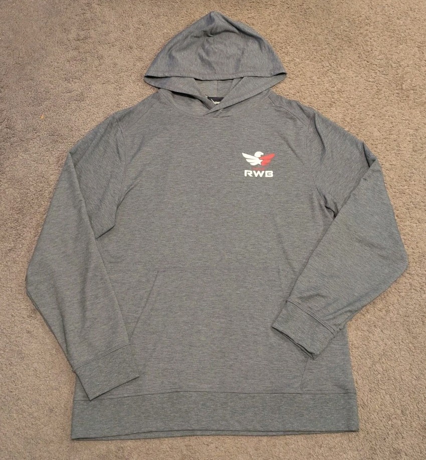 Legends Team RWB USA Military Veterans Ink Heather Hoodie Men’s Large