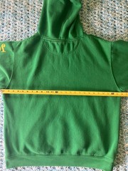 Vintage John Deere Moline Illinois Old Logo Green Hoodie Size Large