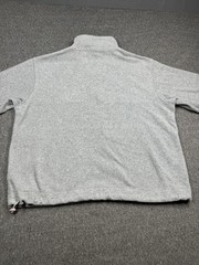 Lacoste Pullover Mens Large Gray Fleece Half Zip Mock Neck 100% Polyester Logo