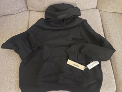 Fear Of God Essentials Hoodie Stretch Limo Black Size Medium NWT