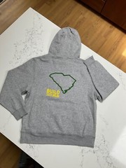 NEW John Deere Gray Men’s sz Large Hoodie Sweatshirt Build South Carolina NWT