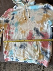 feat Tie-Dye Pullover Hoodie 2XL Multicolor Fleece Drawstring Kangaroo Pocket