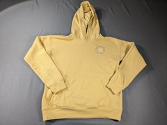 Abercrombie & Fitch Hoodie Teens 13-14 Yellow Fleece Pouch Circle Logo Spellout