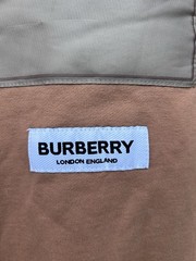 Men’s BURBERRY Owie Label Logo Appliqué Designer Hoodie Tan Sweatshirt Medium