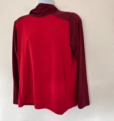 Rab Force Hoodie Large Red Lightweight Breathable Performance Wicking Base Layer