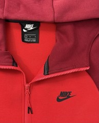 Nike Tech Fleece Full Zip Hooded Jacket Old Season Red Mens Large L VGC