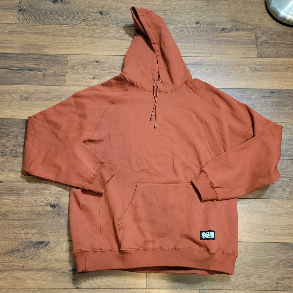 Zero Foxtrot Hoodie Mens 2X Orange Smuggler Pullover Hooded Pocket Drawstring
