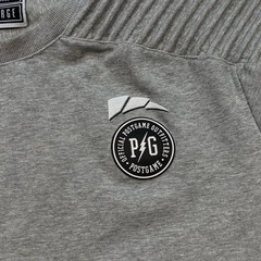 Postgame Moto Streetwear Men 4XL Gray Ribed Shoulder Zip Short Sleeve Sweatshirt