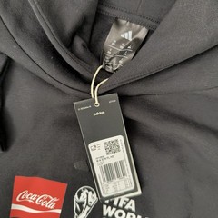 NWT Adidas All Season FIFA World Cup 26 Trophy Tour Hoodie Mens 2XL Black Fleece