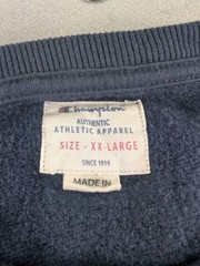 Champion Sweatshirt Cotton Blend Pullover Ribbed Cuffs Mens XX Large Blue 28×25