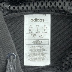 Adidas Black Hoodie Sweatshirt With White Logo Kangaroo Pocket & Drawstring Hood