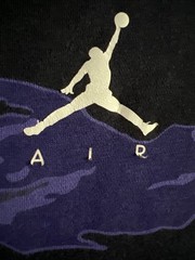 NIKE JORDAN CLUB HOODIE Purple Camo Zippered Hoodie Vintage Y2K Sz M G4