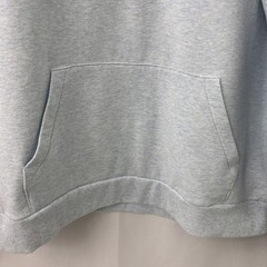 Criquet Polo Sweater Mens Size L Light Blue Heather Long Sleeve Kangaroo Pocket