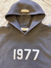 Essentials Fear of God Hoodie Mens 2XL Black Gray 1977 Iron Sweater Streetwear