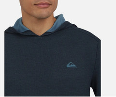 Quiksilver Men’s Textured Pullover Sweater Hoodie Blue Size L