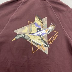 Burlebo Sweatshirt Mens Small Red Hoodie Pullover Fleece Duck Outdoors Camo