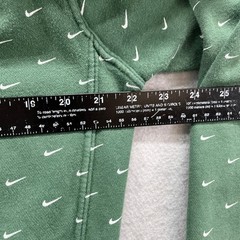 Nike Hoodie Mens S Green All Over Swoosh Print Fleece Sportswear Sweatshirt