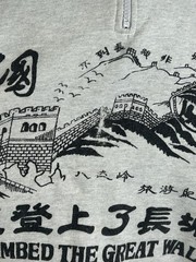 RARE! Vtg. LEE SPORT I Climbed the Great Wall of China Sweatshirt XL Men 1/4 Zip