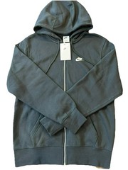 Nike Sportswear Club Black Cotton Polyester Long Sleeve Full Zip Hoodie Small