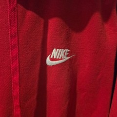 Nike Mens Sportswear Club Fleece Pullover Hoodie Red White Logo Small BV2654-657