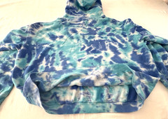 Tie Dye Blue White Pullover Hoodie Size 3 XL Unisex Adults Unbranded