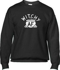 Witchy AF Halloween Witch Joke Funny Pun Statement Party Costume Mens Sweatshirt