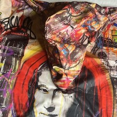 Unbranded Hooded Sweatshirt All Over Graphic Design Pullover Colorful Size 3XL