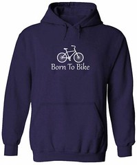 Ride Bicycle Unisex Pullover Sweatshirt Hoodie Sweater Graphic Gift Born To Bike