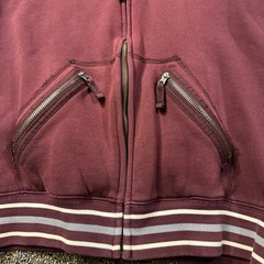 Vintage Triple Five Soul Red Zip Up Hoodie M Faded RARE Details