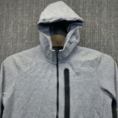 Nike Tech Fleece Hoodie Full Zip Grey Splatter Logo Mens Large DR9150-032 Train