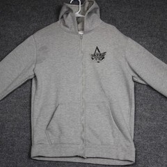 Assassins Creed Unity Full Zip Hoodie Men’s Graphic Print Gray Sweatshirt