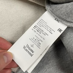 Vivienne Westwood Hoodie Zip Up Grey White Orb Logo Sweatshirt Turtle Stripe XXL