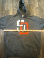 Pro Club Heavyweight Hoodie Men’s XL Fleece Lined Gray Stitched San Diego Logo