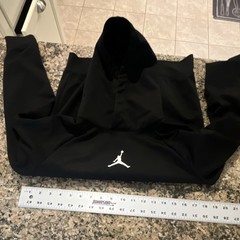 Jordan Dri-FIT Hoodie Teens S Black Pullover Long Sleeve Jumpman Logo
