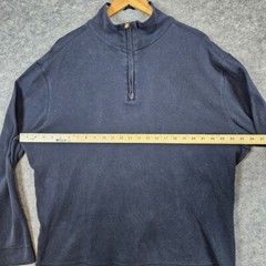 Banana Republic Dark Blue 1/4 Quarter Zip Size XL Pullover 100% Cotton WORN IN