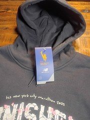 Mens NEW New Balance TCS New York City Marathon 2025 Finisher Hoodie Blck Medium