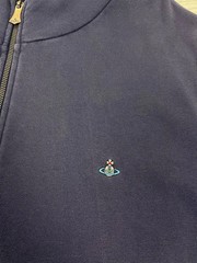 Vivienne Westwood Hoodie Logo Orb Zip Up Y2K Men SZ XL Blue