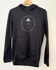 Adidas Team Issue Badge of Honor Sport Hoodie Pullover Gray Mens Size Small