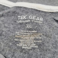 Tek Gear Sweatshirt Mens XL Gray Pullover Fleece Tagless Made In Vietnam