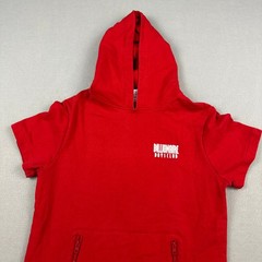 Billionaire Boys Club Hoodie Men Large Red Short Sleeve Curved Hem Pullover L